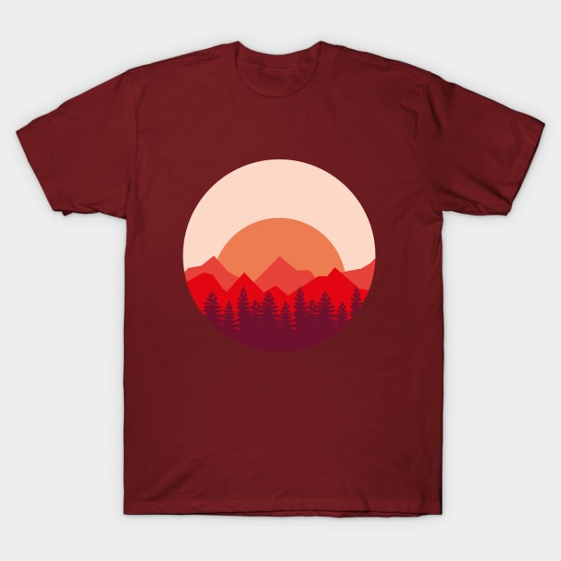 Mountain Sunset T-Shirt by yingdude